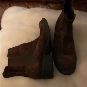 Faux suede casual boots